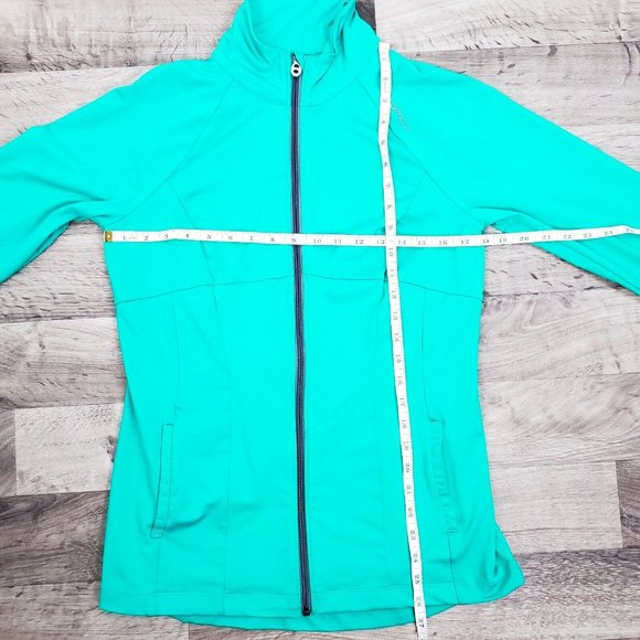 Under Armour Womens Jacket Large Semi Fitted All Season Teal Green Zip Up - Picture 8 of 10
